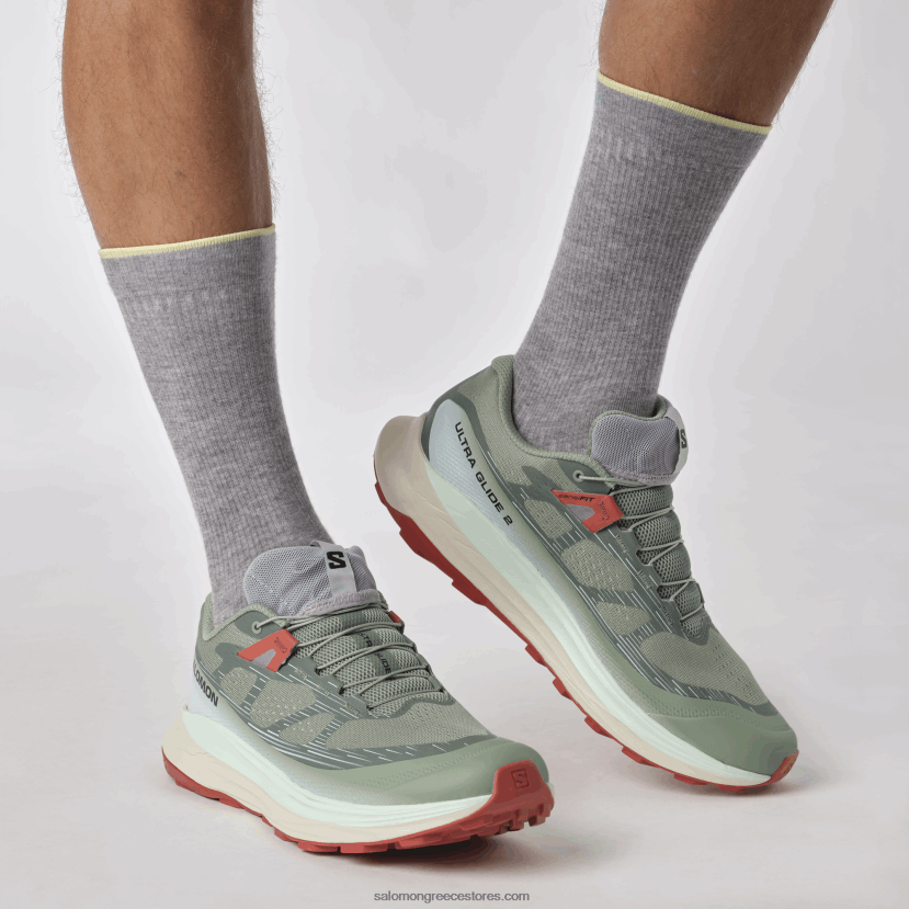 ανδρικά παπούτσια τρεξίματος - ultra glide 2 Salomon κρίνο pad/λευκασμένο aqua/καυτερή σάλτσα DXFPHB1440