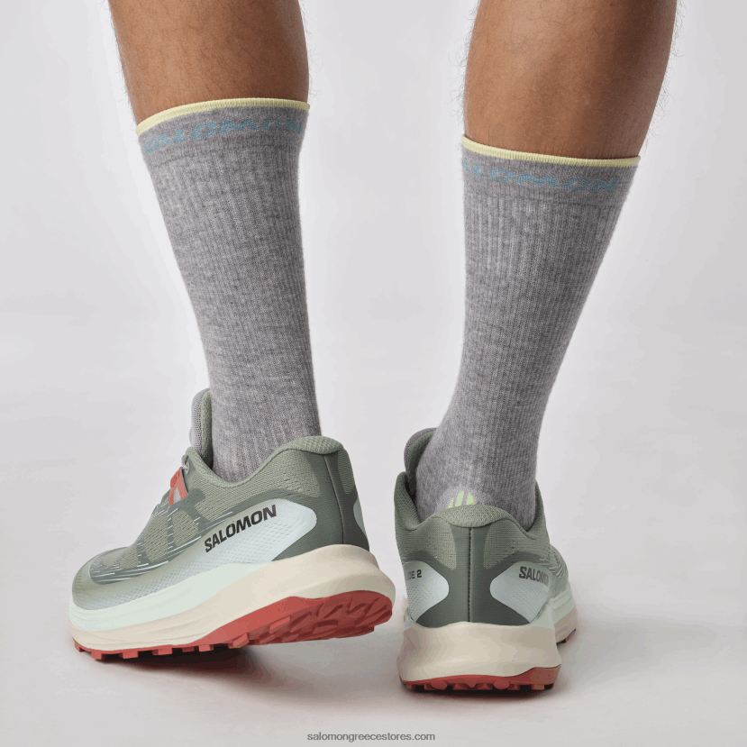 ανδρικά παπούτσια τρεξίματος - ultra glide 2 Salomon κρίνο pad/λευκασμένο aqua/καυτερή σάλτσα DXFPHB1440
