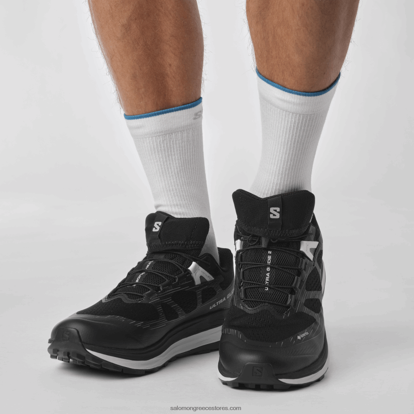 ανδρικά παπούτσια τρεξίματος - ultra glide 2 gore-tex Salomon μαύρο/σεληνιακό ροκ/λευκό DXFPHB1443