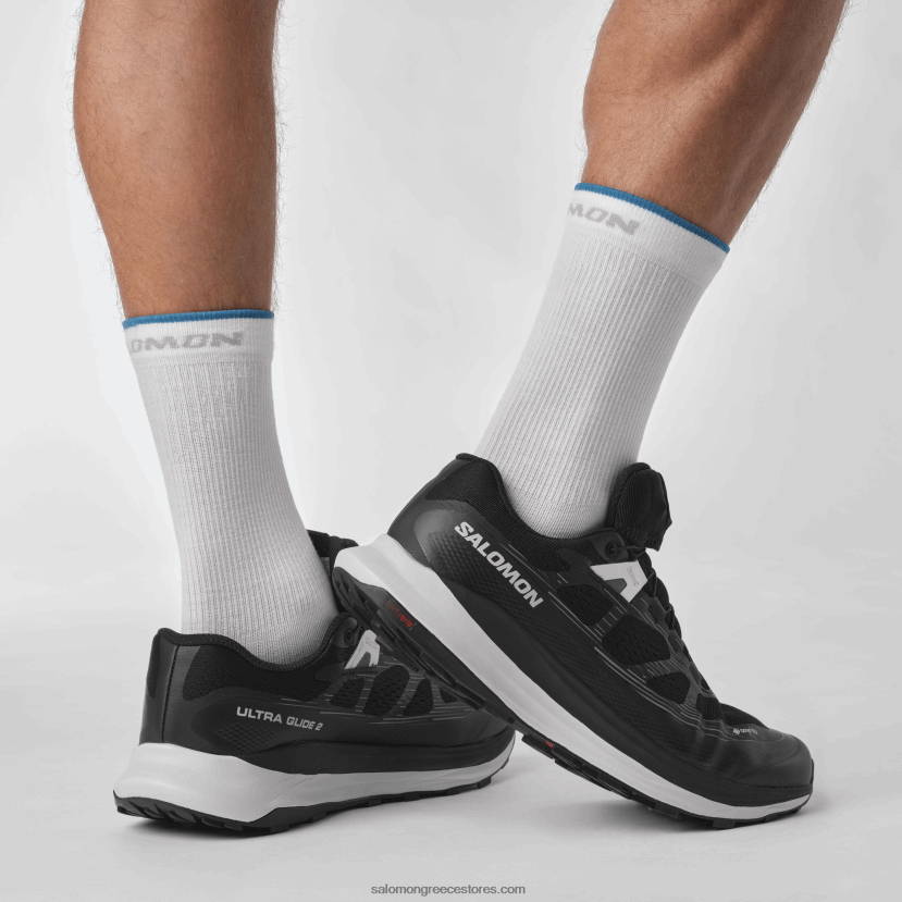 ανδρικά παπούτσια τρεξίματος - ultra glide 2 gore-tex Salomon μαύρο/σεληνιακό ροκ/λευκό DXFPHB1443