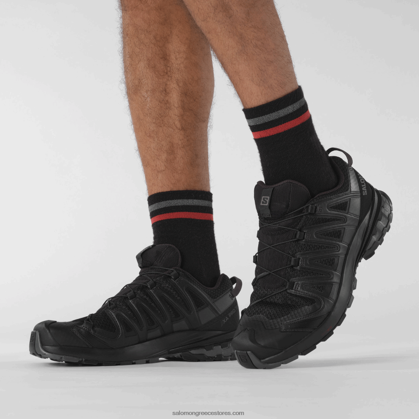 ανδρικά παπούτσια τρεξίματος - xa pro 3d v8 φαρδιά Salomon μαύρο/μαγνήτης DXFPHB1474