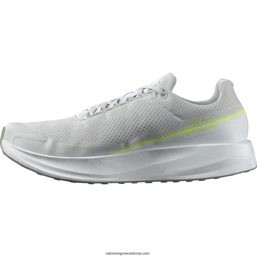 ανδρικά παπούτσια τρεξίματος - δείκτης 02 Salomon λευκό/σεληνιακό βράχο/κίτρινο ασφαλείας DXFPHB1069