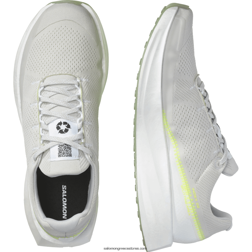 ανδρικά παπούτσια τρεξίματος - δείκτης 02 Salomon λευκό/σεληνιακό βράχο/κίτρινο ασφαλείας DXFPHB1069