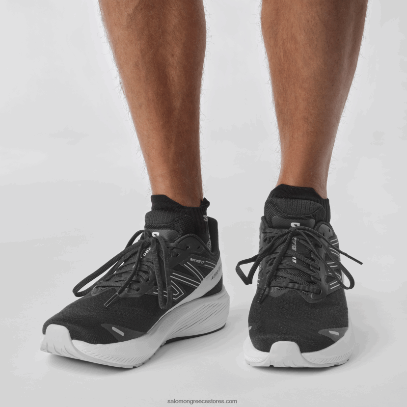 ανδρικά παπούτσια για τρέξιμο - aero blaze Salomon μαύρο/άσπρο/σεληνιακό βράχο DXFPHB1067