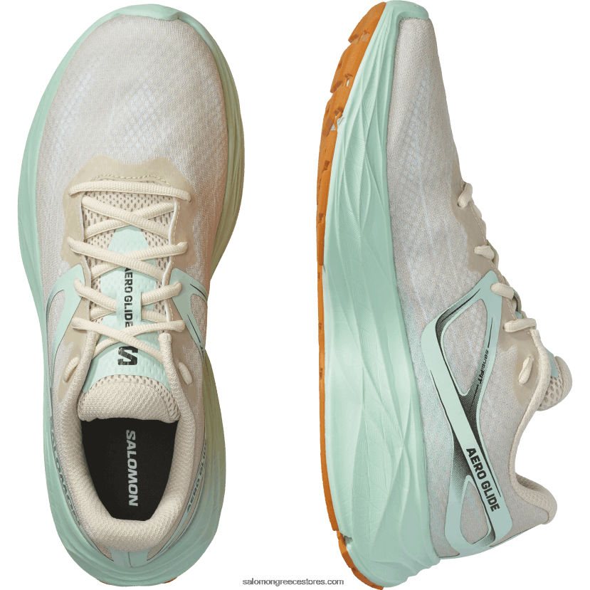 ανδρικά παπούτσια τρεξίματος - aero glide Salomon λευκασμένη άμμο/γιούκα/πορτοκαλί πιπεριά DXFPHB1066