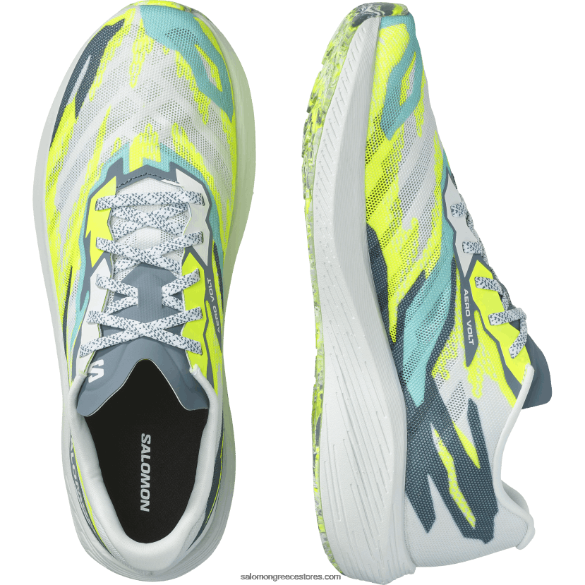 ανδρικά παπούτσια για τρέξιμο - aero volt Salomon λευκό/μπλε της Κίνας/κίτρινο ασφαλείας DXFPHB59