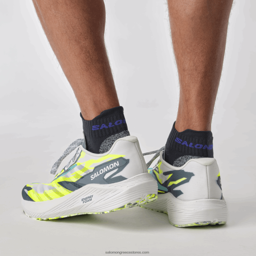 ανδρικά παπούτσια για τρέξιμο - aero volt Salomon λευκό/μπλε της Κίνας/κίτρινο ασφαλείας DXFPHB59
