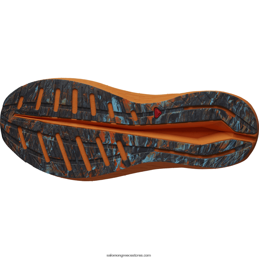 ανδρικά παπούτσια για τρέξιμο - aero volt Salomon κουρκουμάς/φλογερό κόκκινο/μπλε λάμψη DXFPHB60