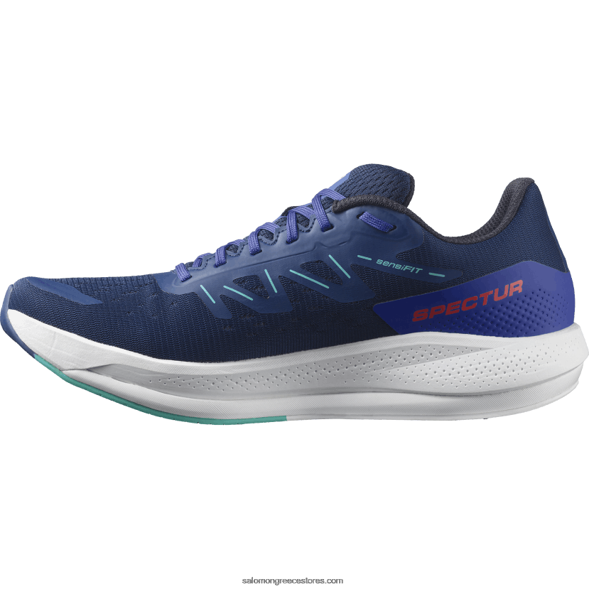 ανδρικά παπούτσια για τρέξιμο - spectur Salomon κτήμα μπλε/εκθαμβωτικό μπλε/φύλλο μέντας DXFPHB1076