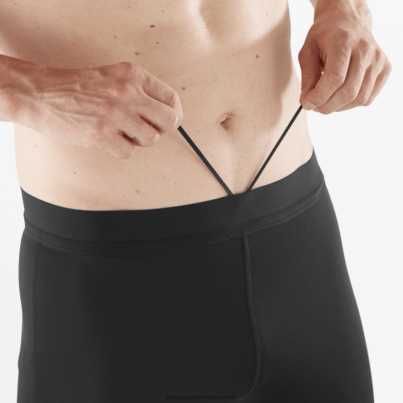 ανδρικό καλσόν - cross run Salomon βαθύ μαύρο DXFPHB253