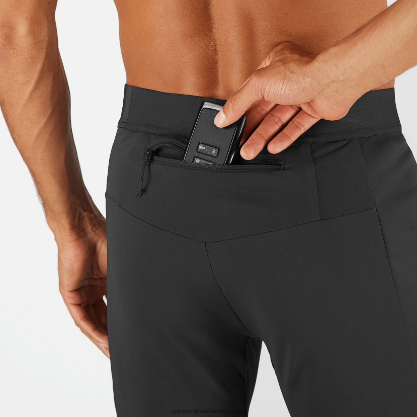 ανδρικό καλσόν - gore-tex infinium windstopper Salomon βαθύ μαύρο DXFPHB255