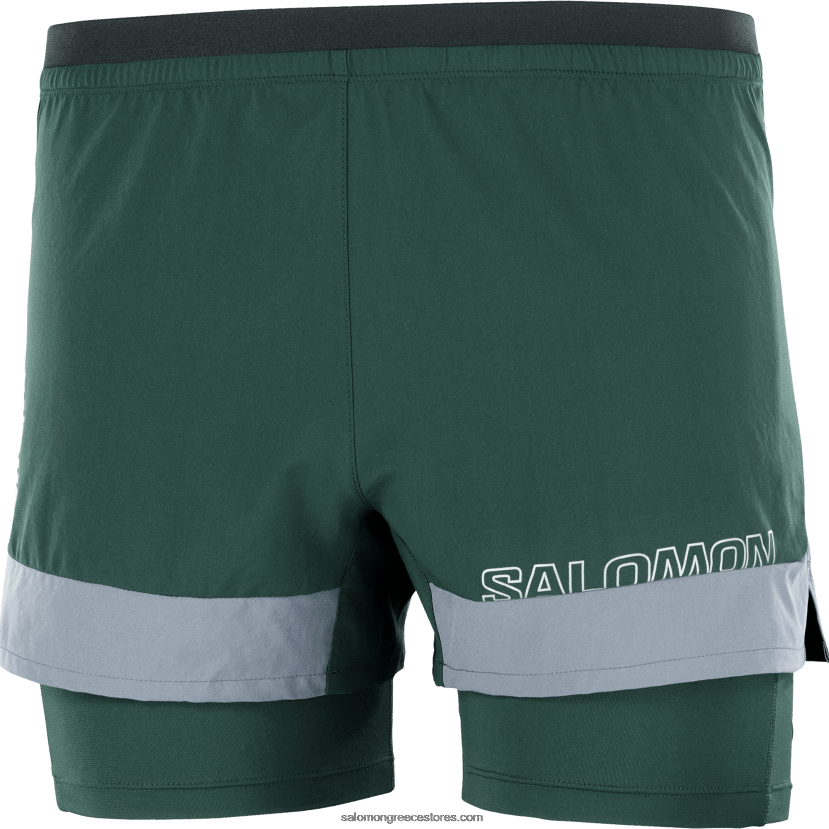ανδρικό σορτς - σταυρός 2σε1 Salomon ponderosa pine/ήσυχη σκιά DXFPHB282