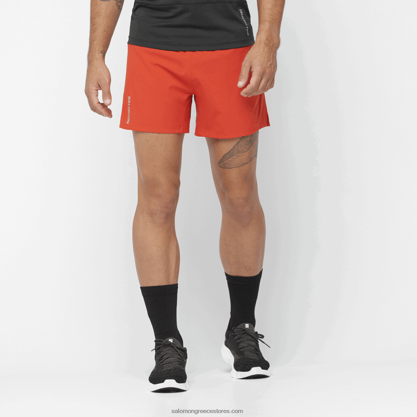 ανδρικό σορτς - σταυρός 5 Salomon φλογερό κόκκινο DXFPHB275