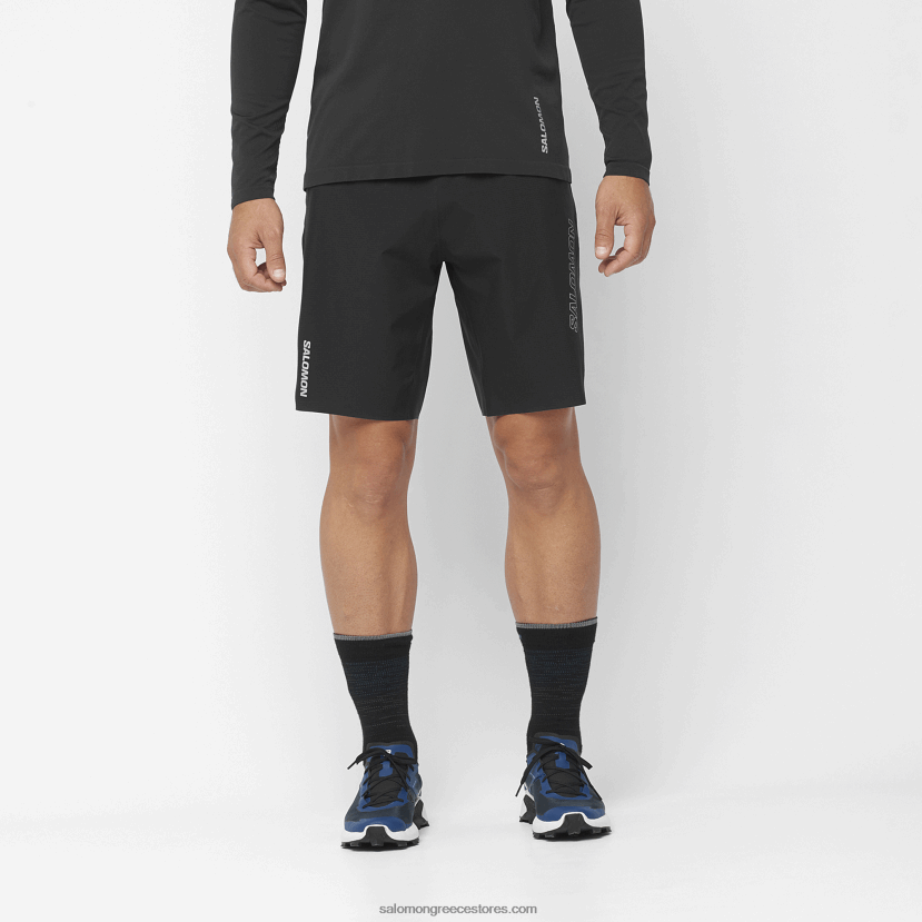 ανδρικό σορτς - bonatti trail Salomon βαθύ μαύρο DXFPHB259