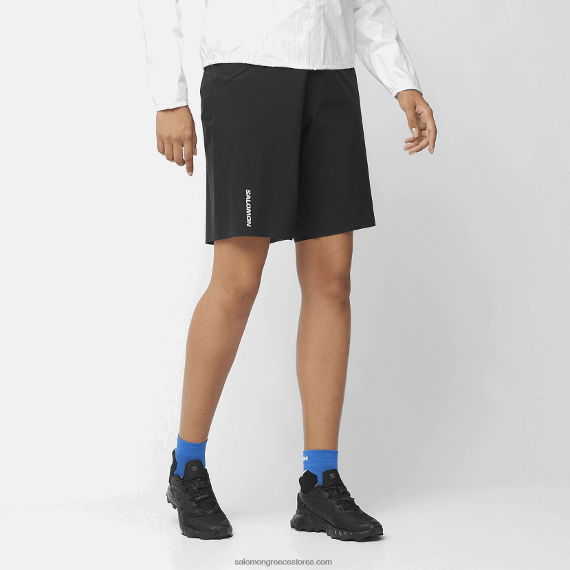 ανδρικό σορτς - bonatti trail Salomon βαθύ μαύρο DXFPHB259