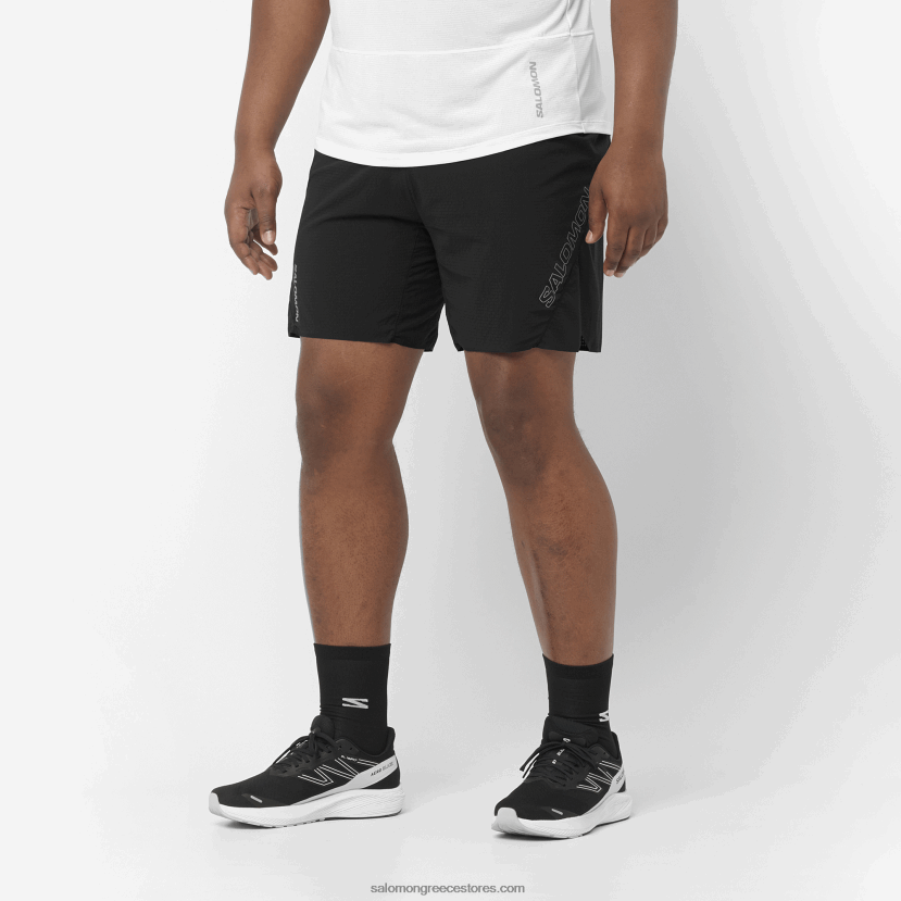 ανδρικά σορτς - sense aero 7 Salomon βαθύ μαύρο DXFPHB285