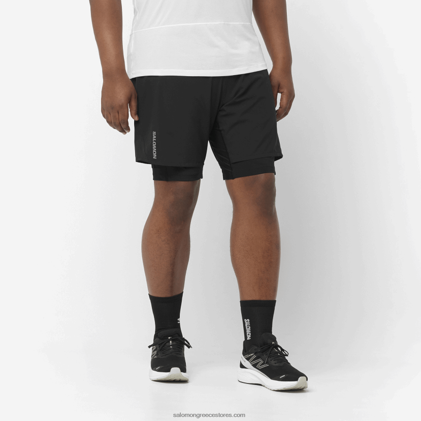 ανδρικό σορτς - σταυρός twinskin Salomon μαύρος DXFPHB300