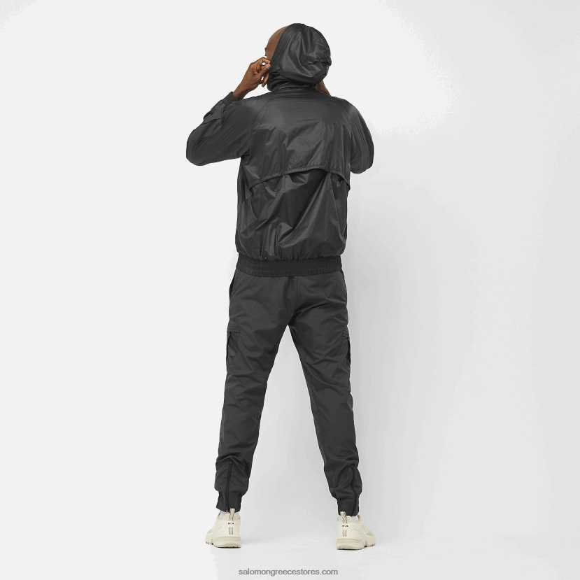 ανδρικό τζάκετ με κουκούλα - εξοπλισμός Salomon βαθύ μαύρο DXFPHB1086