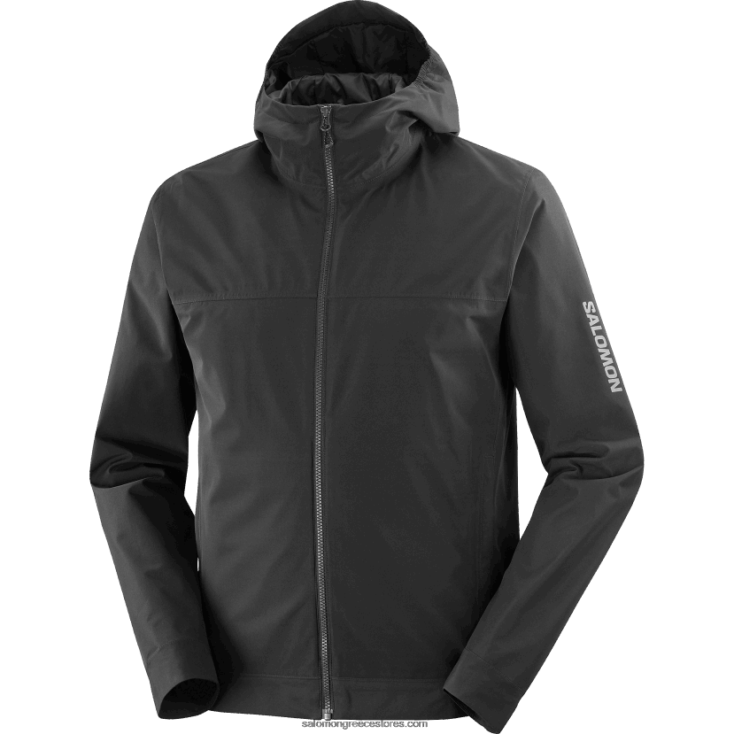 ανδρικό μπουφάν με κέλυφος - εξερευνήστε αδιάβροχο Salomon βαθύ μαύρο DXFPHB1105