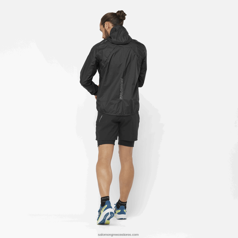 ανδρικό μπουφάν με κέλυφος - bonatti αδιάβροχο Salomon βαθύ μαύρο DXFPHB1101