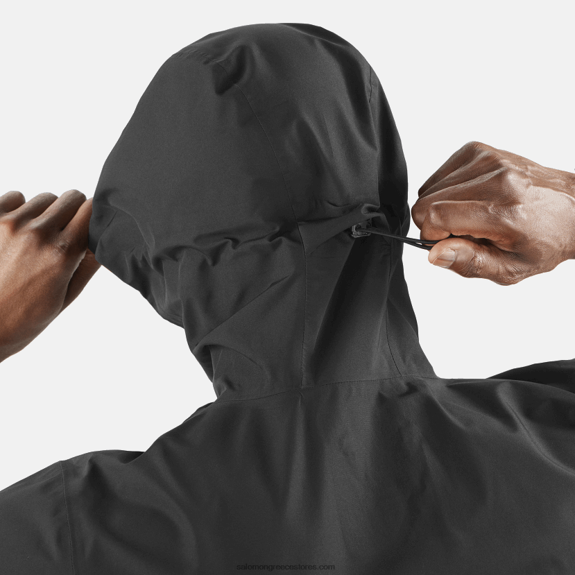 ανδρικό μπουφάν με κέλυφος - περίγραμμα gore-tex 2,5l Salomon βαθύ μαύρο DXFPHB1106