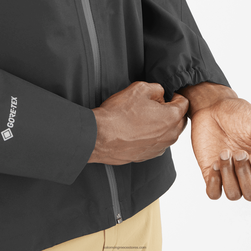 ανδρικό μπουφάν με κέλυφος - περίγραμμα gore-tex 2,5l Salomon βαθύ μαύρο DXFPHB1106