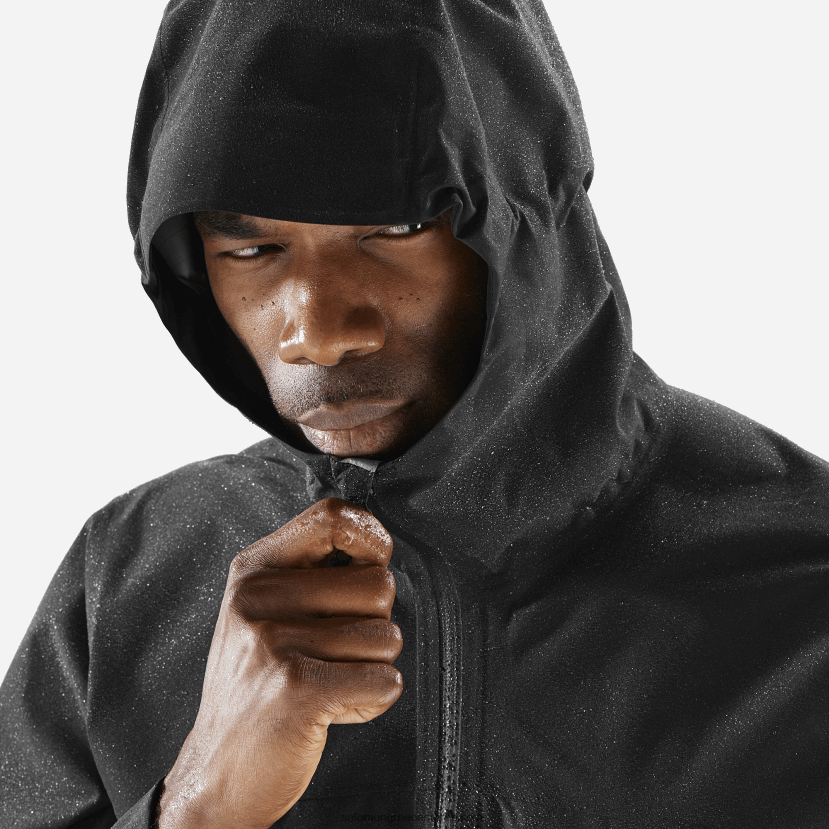 ανδρικό μπουφάν με κέλυφος - περίγραμμα gore-tex 2,5l Salomon βαθύ μαύρο DXFPHB1106