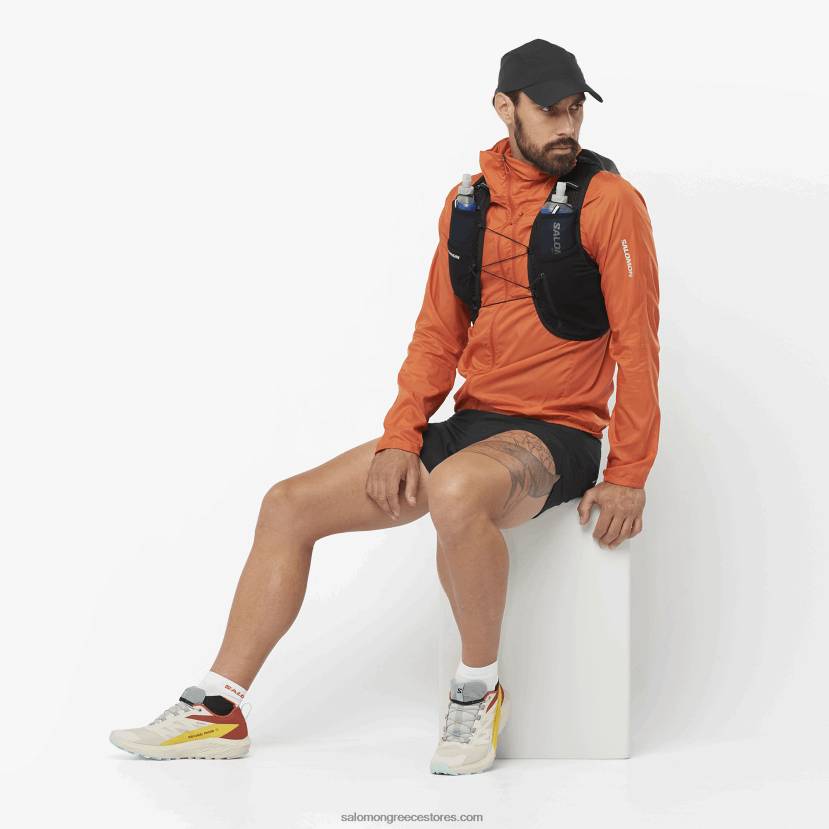 ανδρικό wind jacket hoodie - bonatti cross wind Salomon καμένη ώχρα DXFPHB1091