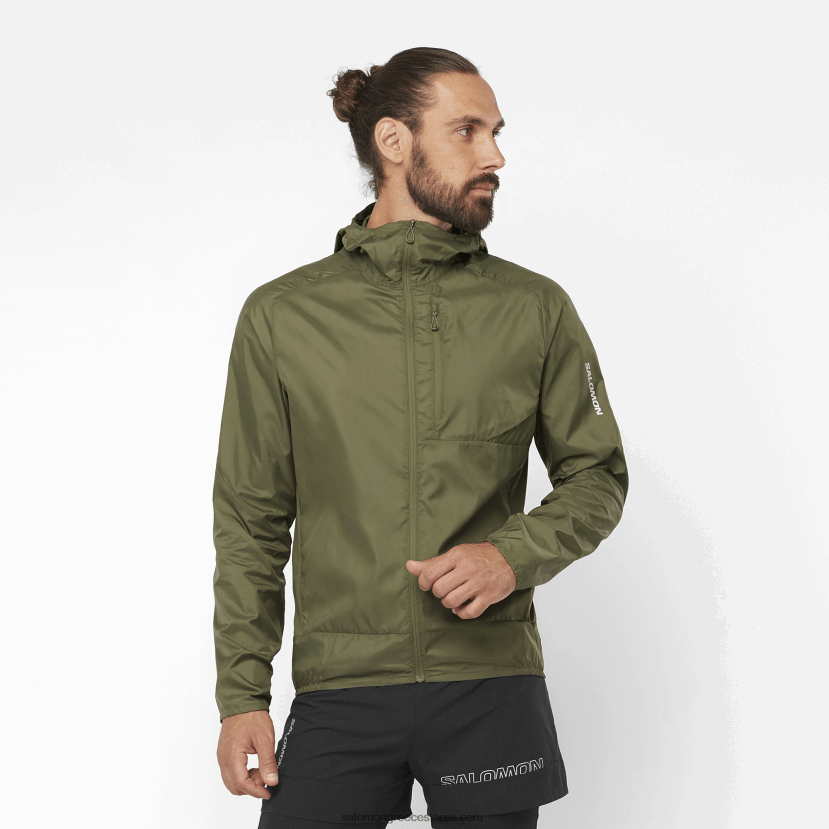 ανδρικό wind jacket hoodie - bonatti cross wind Salomon φύλλο σταφυλιού DXFPHB1092