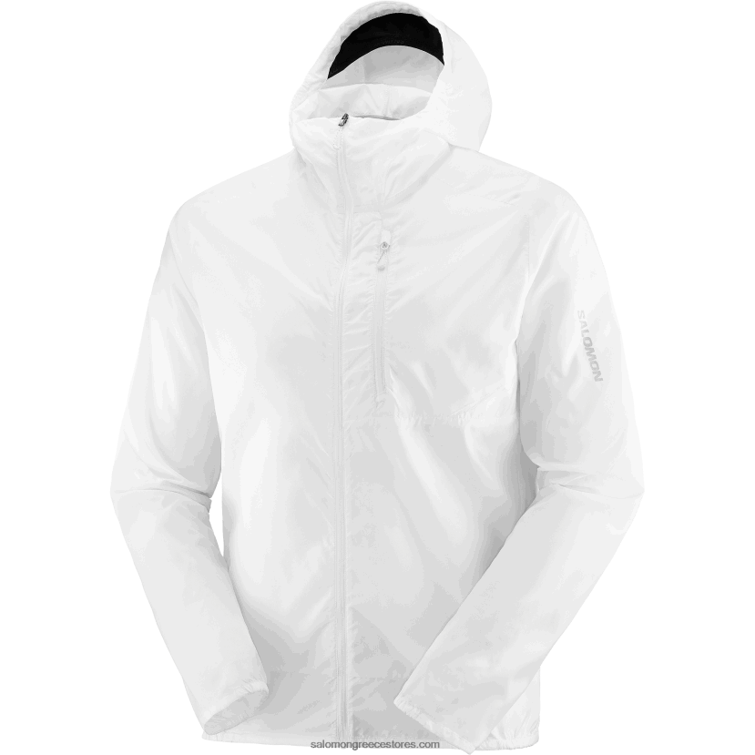 ανδρικό wind jacket hoodie - bonatti cross wind Salomon άσπρο DXFPHB1098
