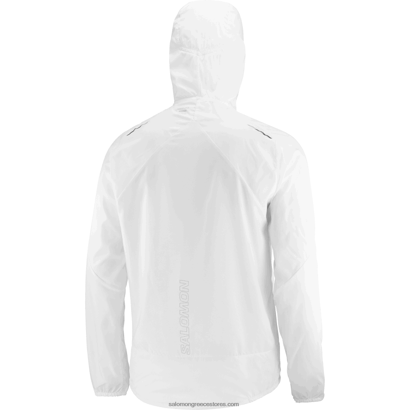 ανδρικό wind jacket hoodie - bonatti cross wind Salomon άσπρο DXFPHB1098