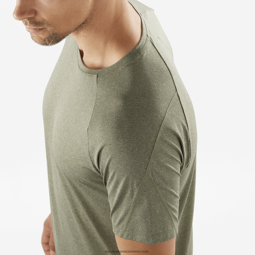 ανδρικό κοντομάνικο μπλουζάκι - σταυρωτό τρέξιμο Salomon σταφυλόφυλλο/ρεκί DXFPHB237
