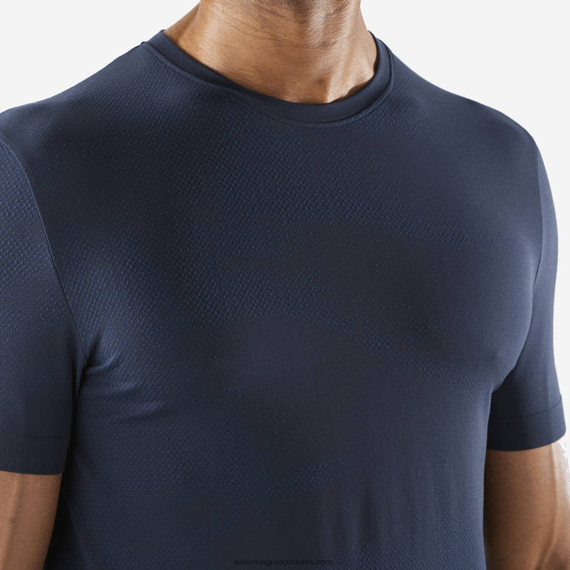 ανδρικό κοντομάνικο μπλουζάκι - απαραίτητο χωρίς ραφή Salomon ναυτική ίριδα/νυχτερινός ουρανός DXFPHB244