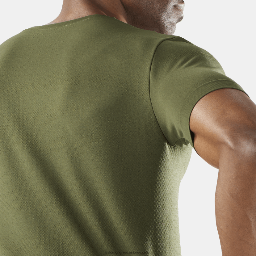 ανδρικό κοντομάνικο μπλουζάκι - απαραίτητο χωρίς ραφή Salomon βραδιά με φύλλα σταφυλιού/δάσος DXFPHB246
