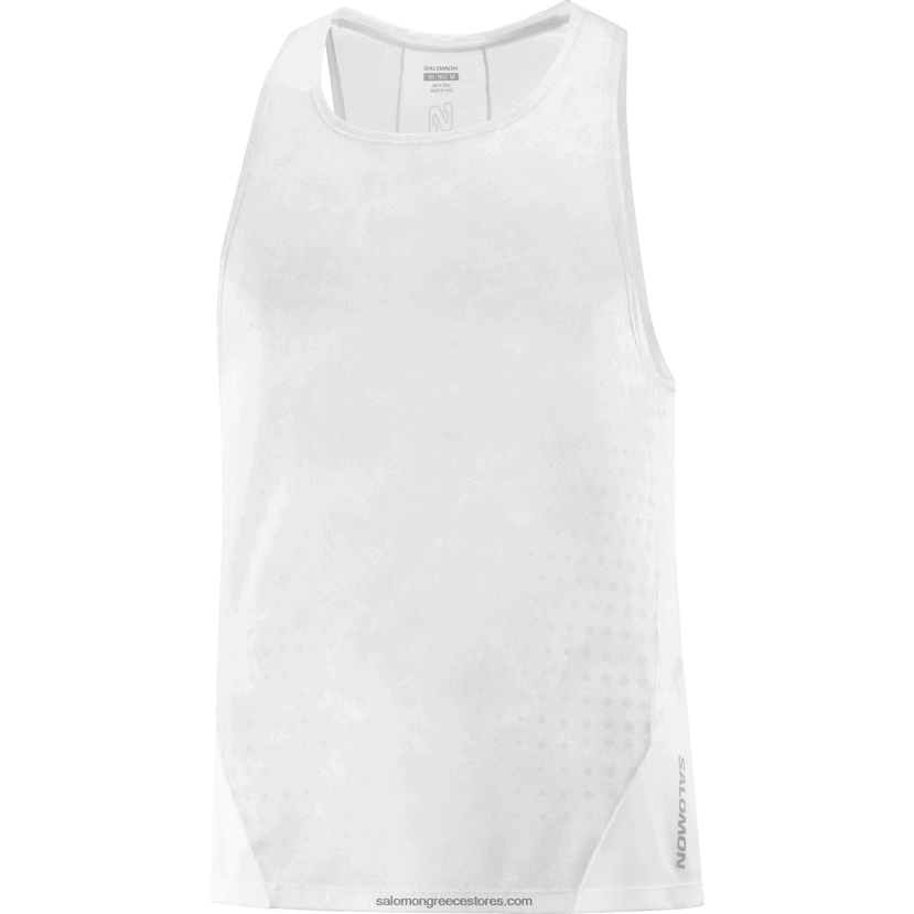 ανδρική δεξαμενή - αίσθηση aero Salomon μανιτάρι λευκό/στρείδι DXFPHB1194