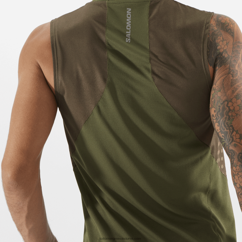 ανδρική δεξαμενή - αίσθηση aero Salomon σταφυλόφυλλο/σκούρο πράσινο DXFPHB242