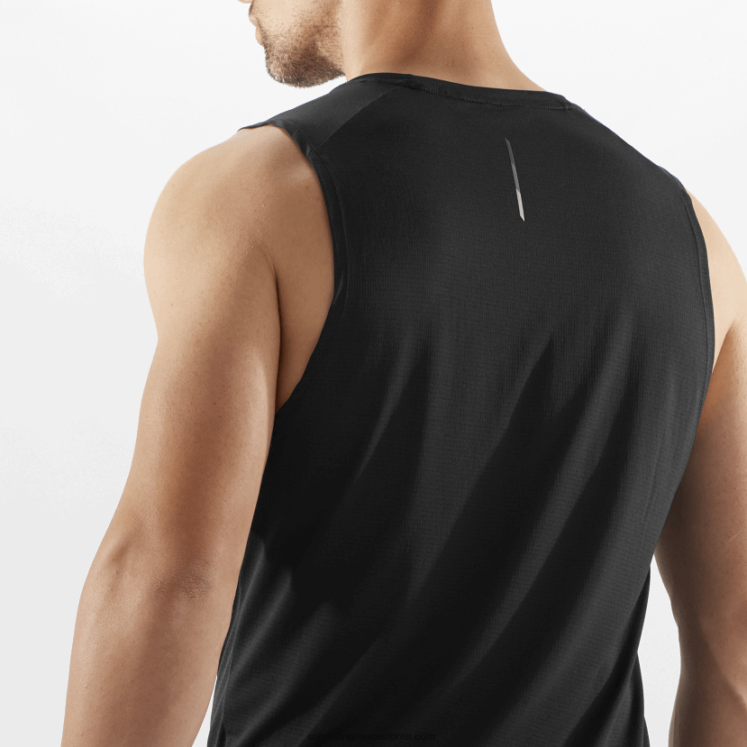 ανδρικό τανκ - cross run Salomon βαθύ μαύρο DXFPHB226