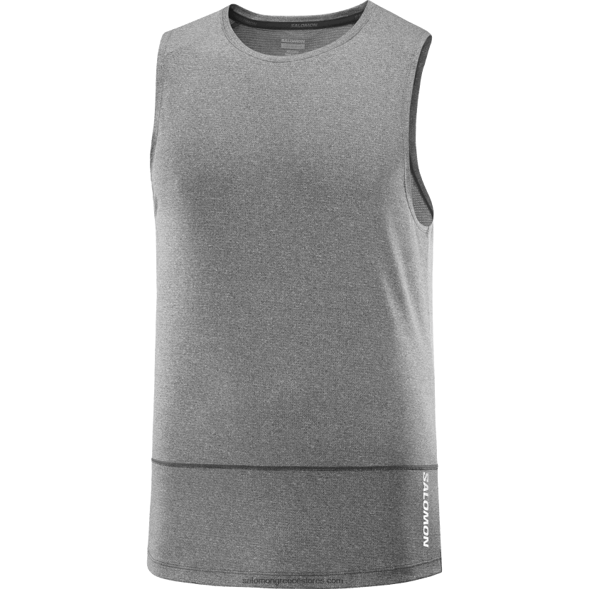 ανδρικό τανκ - cross run Salomon βαθύ μαύρο/ρεκί DXFPHB229