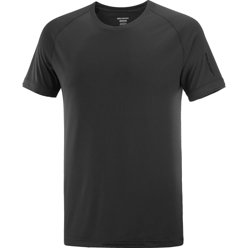 ανδρικό κοντομάνικο μπλουζάκι - logo equipe Salomon βαθύ μαύρο DXFPHB1197