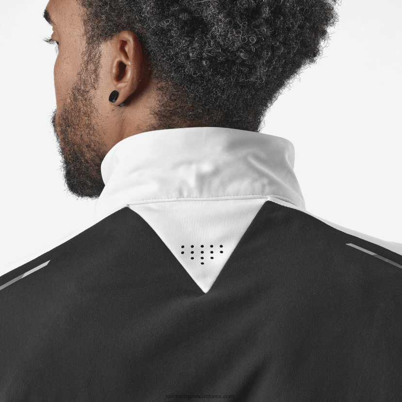 ανδρικό τζάκετ αέρα - gore-tex infinium windstopper Salomon λευκό/βαθύ μαύρο DXFPHB734