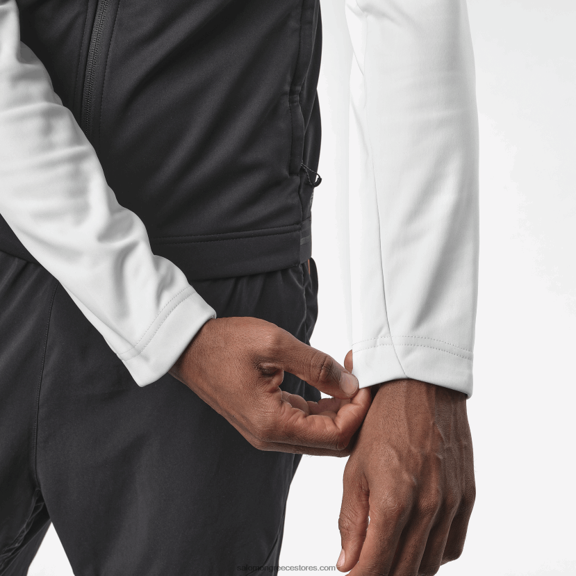 ανδρικό τζάκετ αέρα - gore-tex infinium windstopper Salomon λευκό/βαθύ μαύρο DXFPHB734