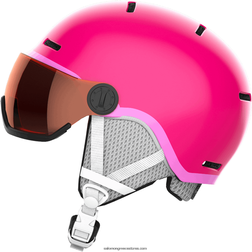 junior - παιδικό κράνος - γείσο grom Salomon γυαλιστερό/ροζ DXFPHB1389