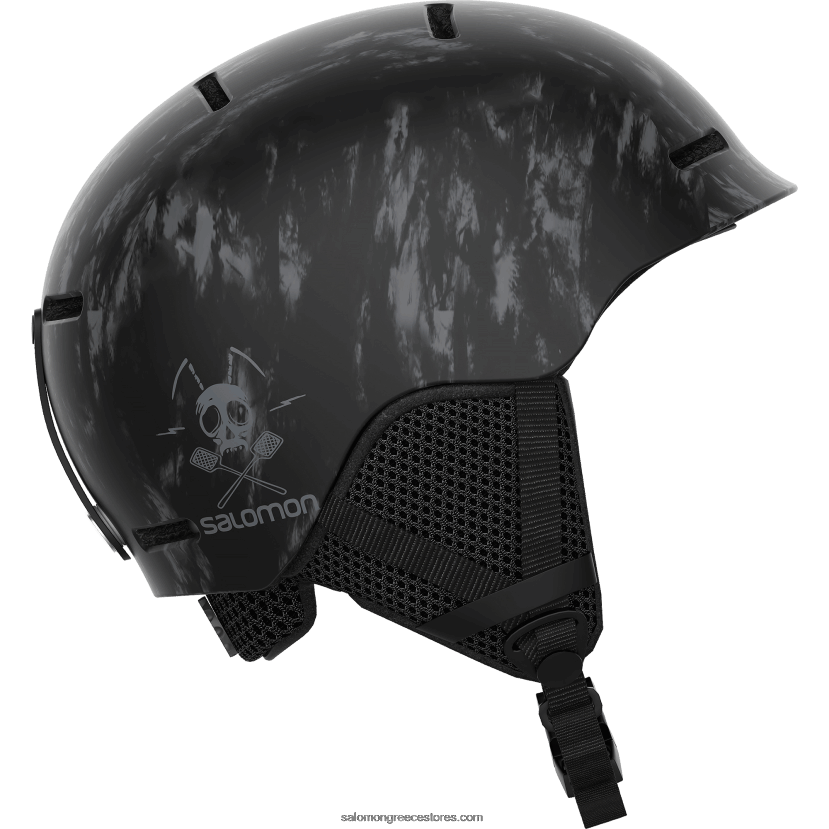 junior - παιδικό κράνος - grom Salomon μαύρη γραβάτα & βαφή DXFPHB1395