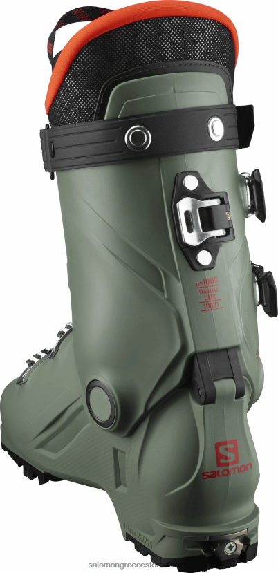 junior - παιδικές μπότες all-mountain - shift pro 80t at Salomon λαδιού πράσινο/μαύρο/πορτοκαλί DXFPHB1373