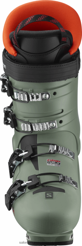 junior - παιδικές μπότες all-mountain - shift pro 80t at Salomon λαδιού πράσινο/μαύρο/πορτοκαλί DXFPHB1373