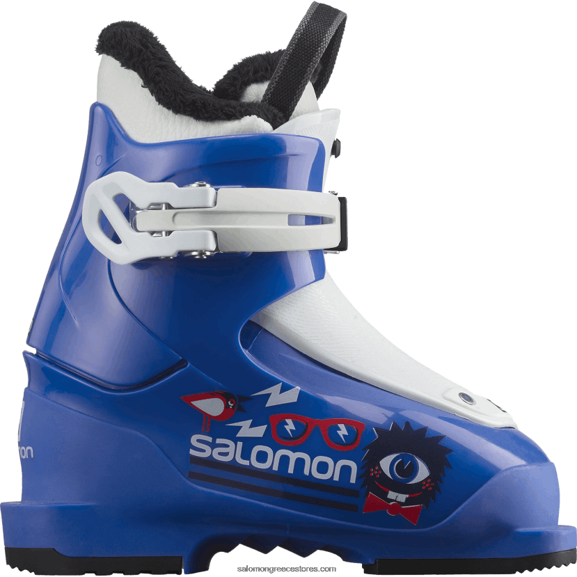 junior - παιδικές μπότες all-mountain - t1 Salomon φυλή μπλε/λευκό DXFPHB1425