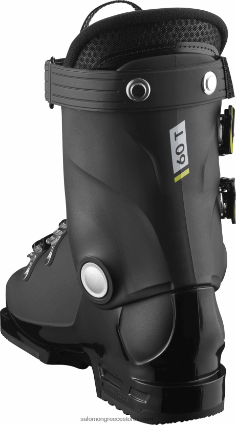 junior - παιδικές μπότες στην πίστα - s/max 60 rt Salomon μαύρο/όξινο πράσινο DXFPHB1375