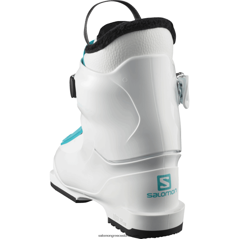 junior - παιδικές μπότες στην πίστα - t1 girly Salomon λευκό/μπλε DXFPHB1426