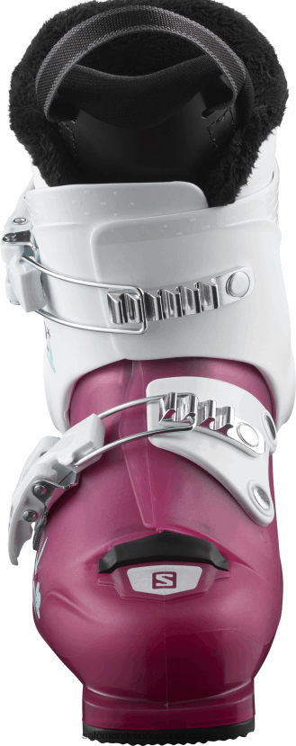 junior - παιδικές μπότες στην πίστα - t2 rt girly Salomon ροζ βιολετί ημιδιαφανές/λευκό DXFPHB1380