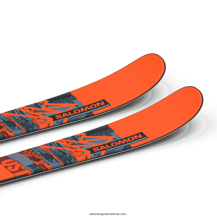 junior - πακέτο ελεύθερου σκι για παιδιά - qst spark m (και l6) Salomon φλόγα/κοπέν μπλε/μαύρο DXFPHB1365